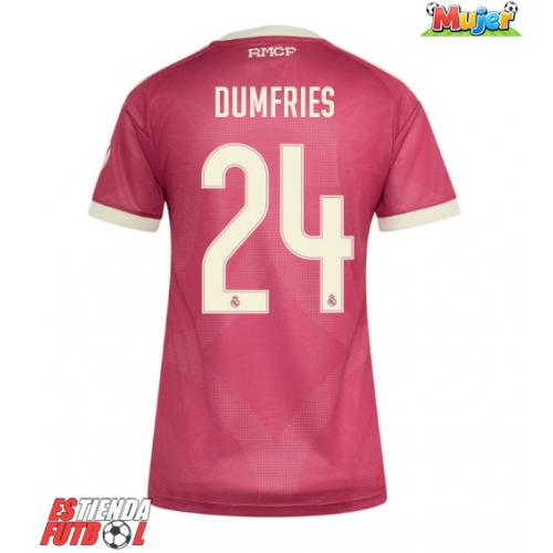 Real Madrid Denzel Dumfries #24 Tercera Equipación Mujer 2026-27 Manga Corta